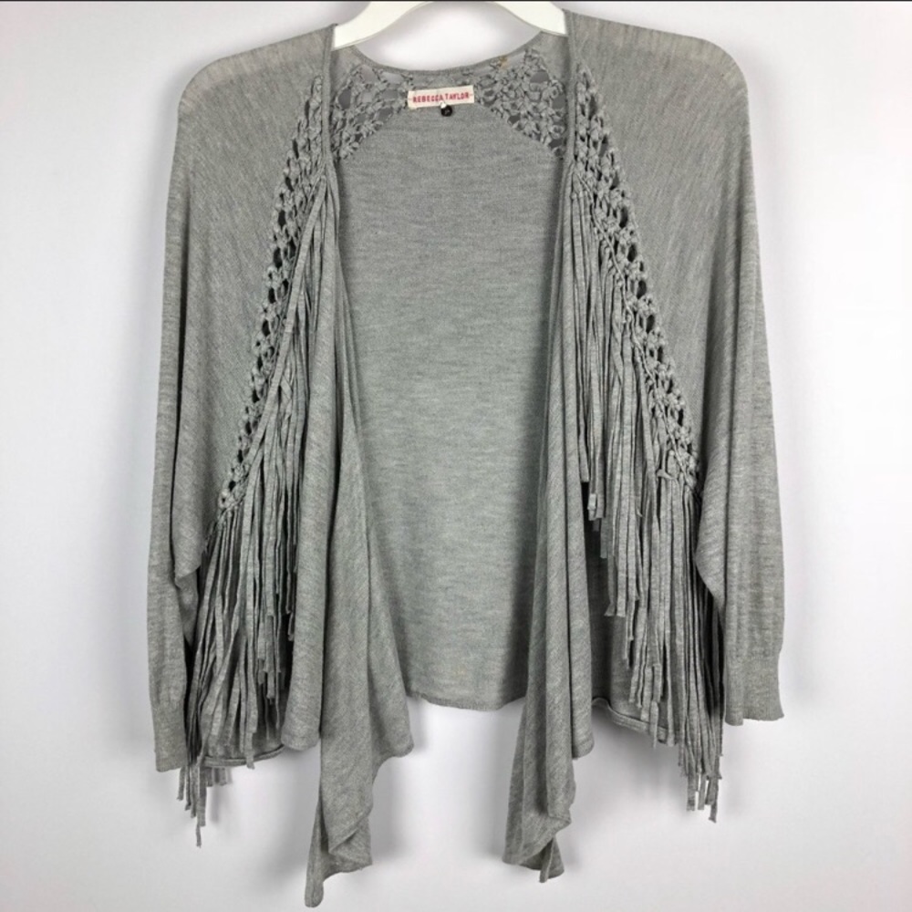 Rebecca Taylor fringe cardigan